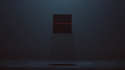 Futuristic Abstract Alien Cube AI Super Computer Droid 3d illustration 3d render 