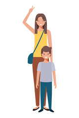 mother and son avatar character