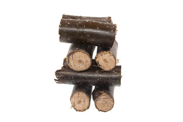 firewood isolated on white background