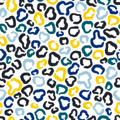 Seamless abstract pattern art. Texture with Hand Painted Crossing Brush Strokes for Print. Animal fur texture background. Modern graphics.