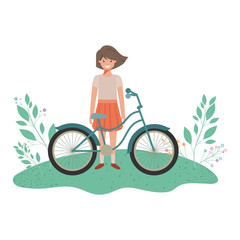girl with bicycle avatar character