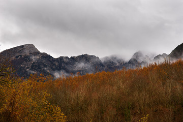 Autumnal landscape of Abruzzo National Park