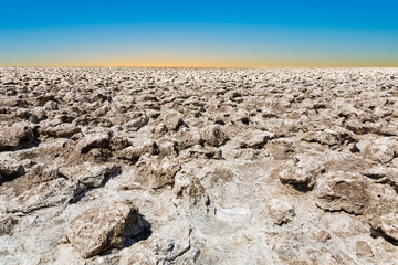 area of salt plates in the middle of death valley, called Devil's Golfe Course,