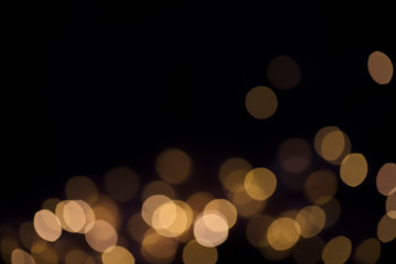 Gold abstract bokeh background, Festive and celebration background