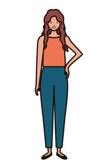 young woman avatar character