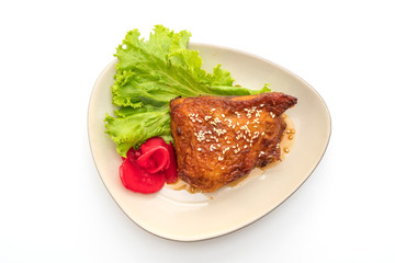 grilled chicken steak with teriyaki sauce