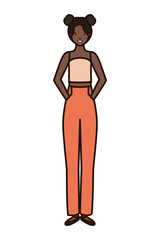 young woman avatar character
