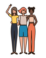 Fototapeta premium young women avatar character