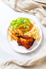 grilled chicken steak with vegetable