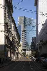 Naklejka premium Milano view of garibaldi / porta nuova