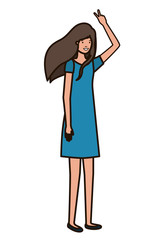 young woman avatar character