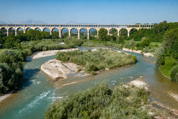 Cuneo: old bridge over the river Stura di Demonte