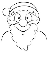 portrait of a smiling Santa Claus