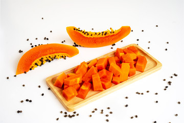 papaya isolated on a white background