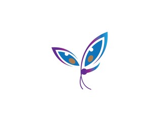 Obraz na płótnie Canvas Beauty Butterfly Logo Template Vector icon