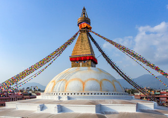 temple in Bodnath, Kathmandu, Nepal