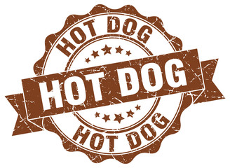 hot dog stamp. sign. seal
