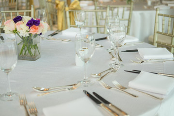 Wedding chair and table setting