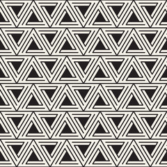 Vector seamless stripes pattern. Modern stylish texture with monochrome trellis. Repeating geometric triangles grid. Simple lattice design.
