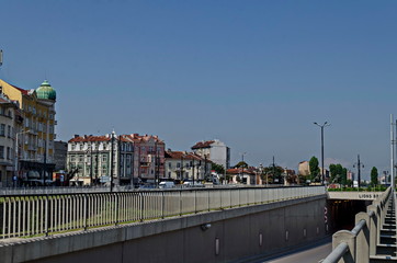 Fototapeta na wymiar Cityscape of bulgarian capital city Sofia near by Lions bridge, Sofia, Bulgaria, Europe 