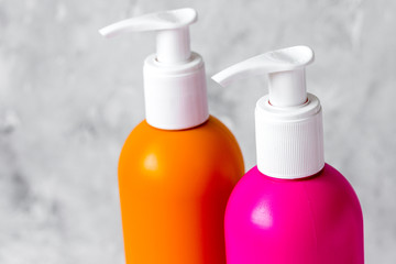 cosmetics for women hair care and spa in bathroom