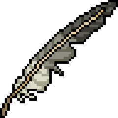 vector pixel art feather