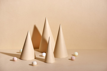 Christmas trees from paper, cards holiday, handmade