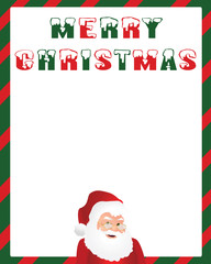 Frame-Christmas with Santa Clause