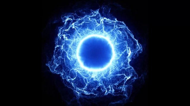 blue shock wave with glowing core