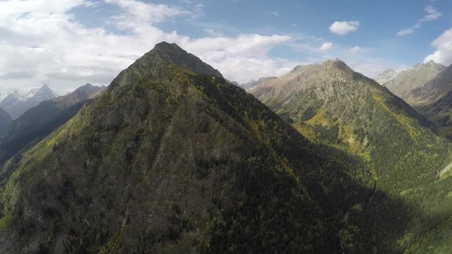 Caucasus. Teberda gorge and river.
