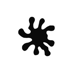 bacterium virus silhouette vector. isolated object