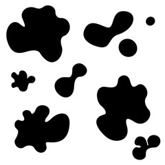 Fototapeta na wymiar cow pattern spots skin bubbles spots black white background abstraction print vector texture blot