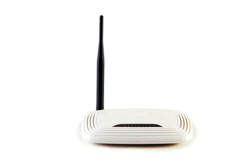 data transmission,wifi router, signal transduction, isolated on white