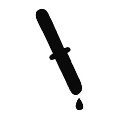 pipette medical silhouette vector. isolated object