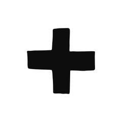 Fototapeta premium cross church silhouette vector icon. isolated object