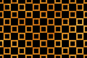 Golden painted square pattern.