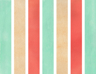 Fototapeta premium Watercolor striped background.