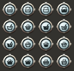 Shopping Bascket icons set
