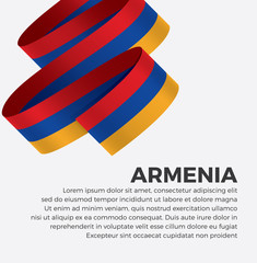 Armenia flag for decorative. Vector background