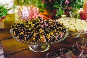 Candy bar banquet filled with delicious unhealthy desserts.