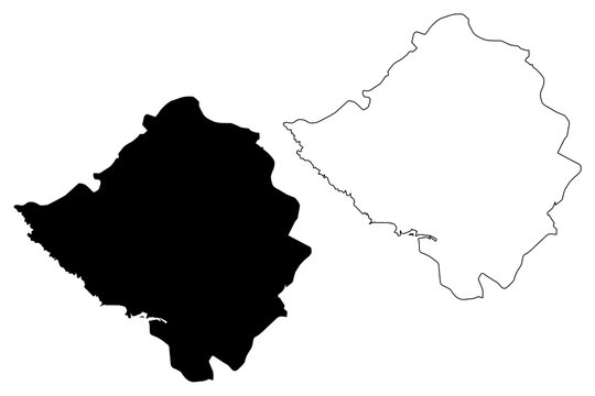 Kirsehir (Provinces of the Republic of Turkey) map vector illustration, scribble sketch Kirşehir ili map