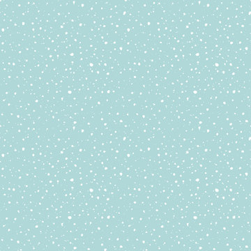 Winter christmas seamless pattern with snow on blue background