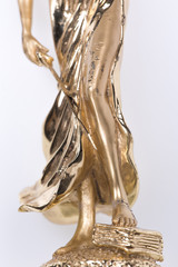 Themis, golden statues of the goddess of justice