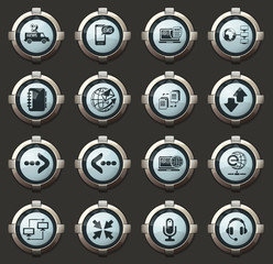 Communication icons set