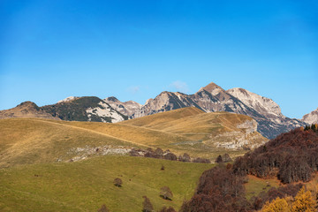 Fototapeta premium Plateau of Lessinia and Italian Alps - Carega Mountain