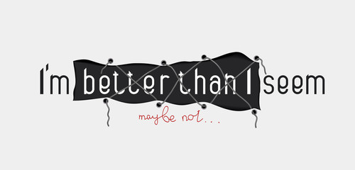 slogan with rope. for t-shirts, sweatshirts, hoodies, clothes and other