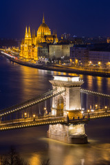 Fototapeta na wymiar Budapest, Ponte delle Catene 