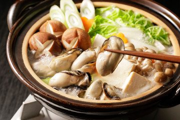 牡蠣鍋　Oyster hot pot