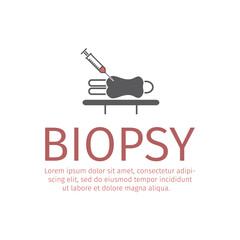 Bone marrow biopsy vector icon. Vector sign for web graphic.