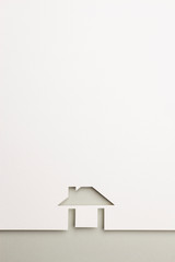 Obraz na płótnie Canvas background of easy house on gray border